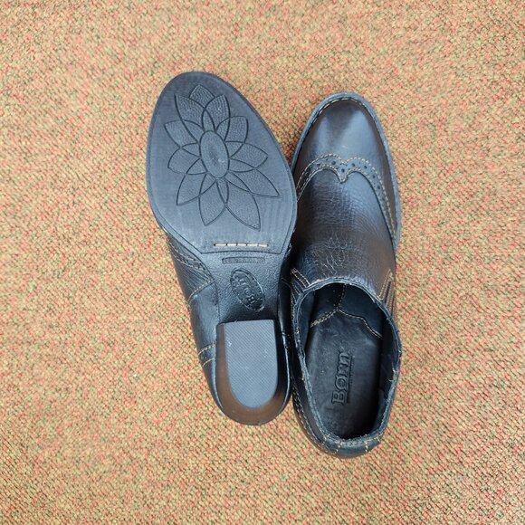 Born Leather Slip on Heeled Booties - Picture 7 of 9